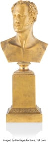 69016: A Russian Neoclassical Ormolu Bust: Emperor Nich
