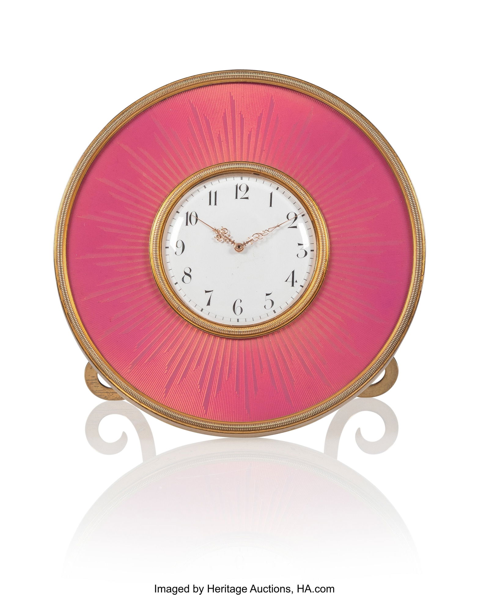 A Fabergé Translucent Pink Guilloché Enameled (1 of 8)