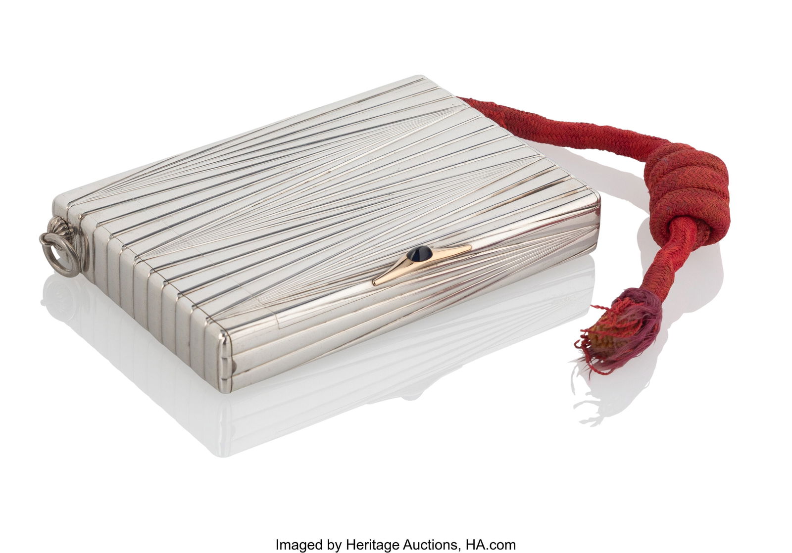 A Fabergé Silver Cigarette Case Fabergé, Mosco (1 of 6)