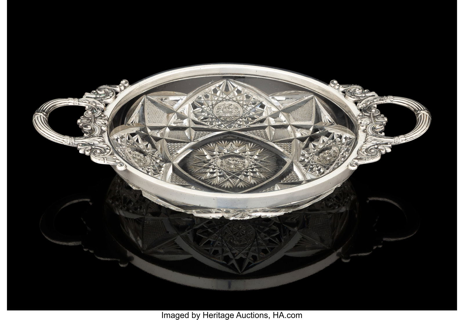 A Russian Silver-Mounted Cut-Glass Dish Orest Ku (1 of 5)