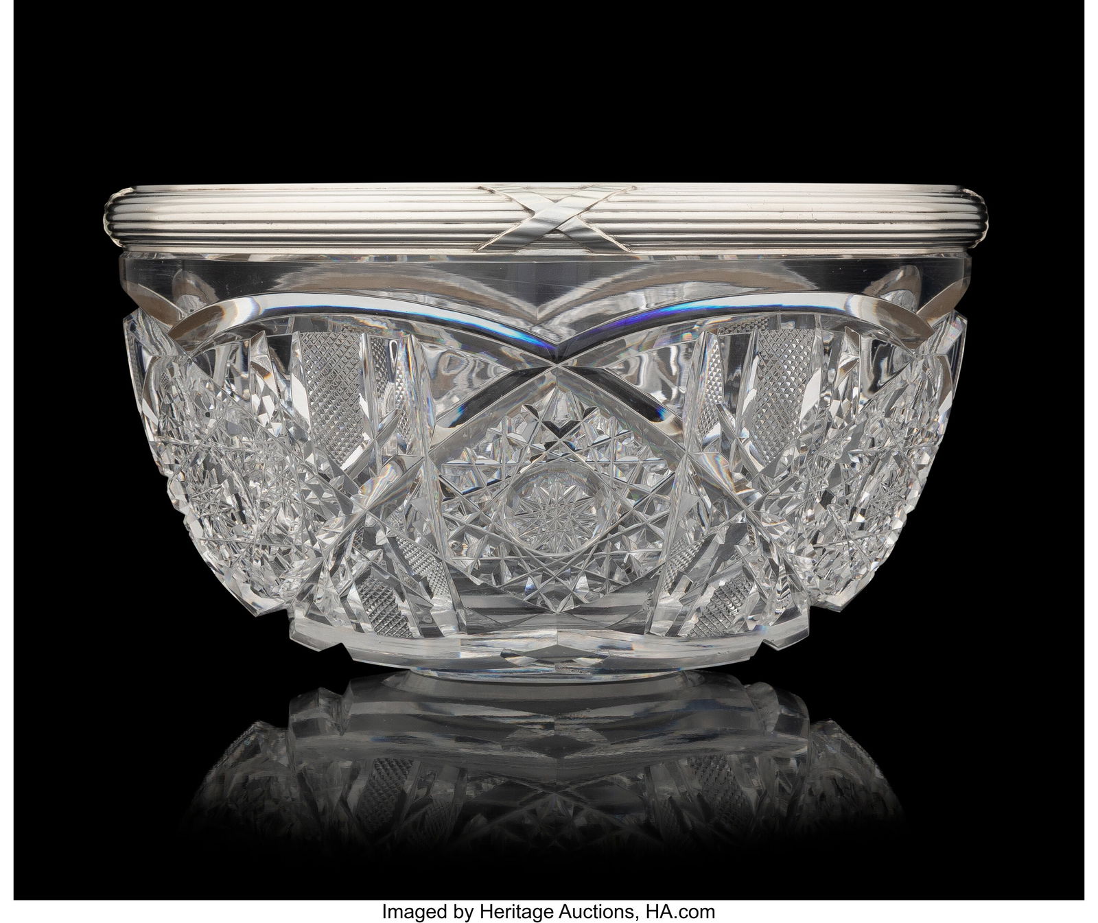 A Fabergé Silver Mounted Cut Glass Bowl Fabergé, Moscow, 1908-1917 (1 of 5)