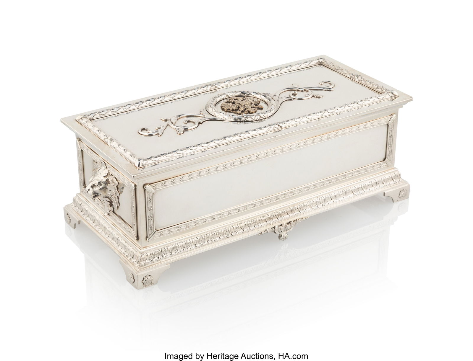 A Fabergé Silver Table Box in the Empire Style (1 of 8)