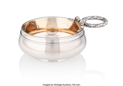 69067: A Fabergé Silver and Partial-Gilt Kovsh Fabergé, Workmaster