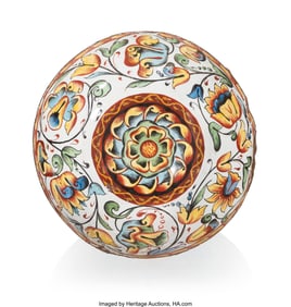69071: A Russian Usol'sk Enamel Gilt Silver Bowl, Chash