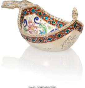 69084: A Russian Shaded Cloisonné Enameled and Gilt Si