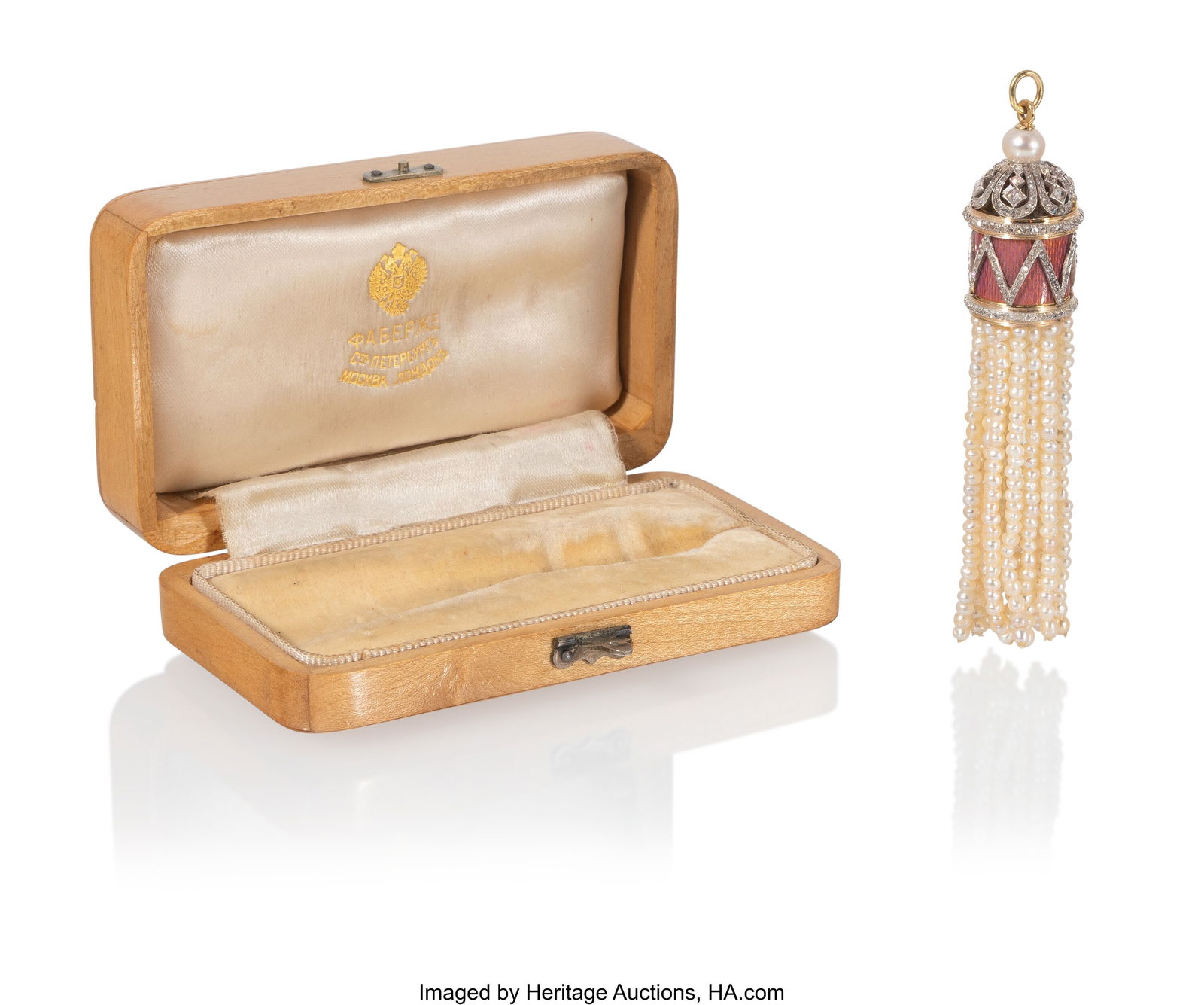 A Fabergé Pearl and Diamond-Mounted Guilloché (1 of 5)