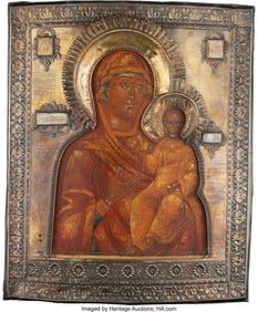 69118: A Russian Icon of the Mother of God of Smolensk
