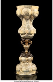69121: A Russian Repoussé Gilt Silver Pineapple Cup Ma