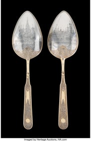 69124: A Pair of Russian Partial Gilt and Silver Niello
