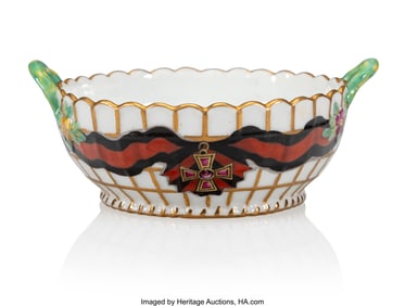 69132: A Russian Porcelain Nut Dish from the Order of S