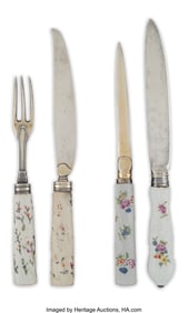 69139: A Group of Four Russian Porcelain-Mounted Gilt S