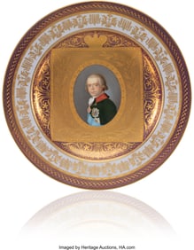 69175: A Vienna Porcelain Pictorial Plate with Portrait