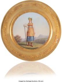 69177: A Russian Porcelain Cabinet Plate Safronov Porce