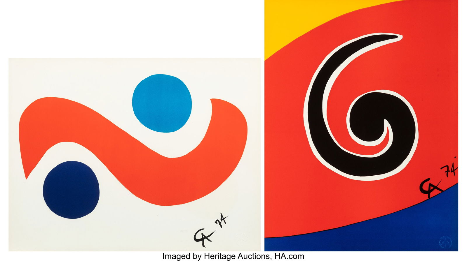 Alexander Calder (1898-1976) Two Works, from Fly (1 of 3)