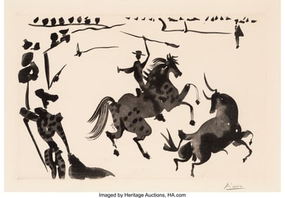41050&colon; Pablo Picasso &lpar;1881-1973&rpar; Alanceando a un toro&comma;