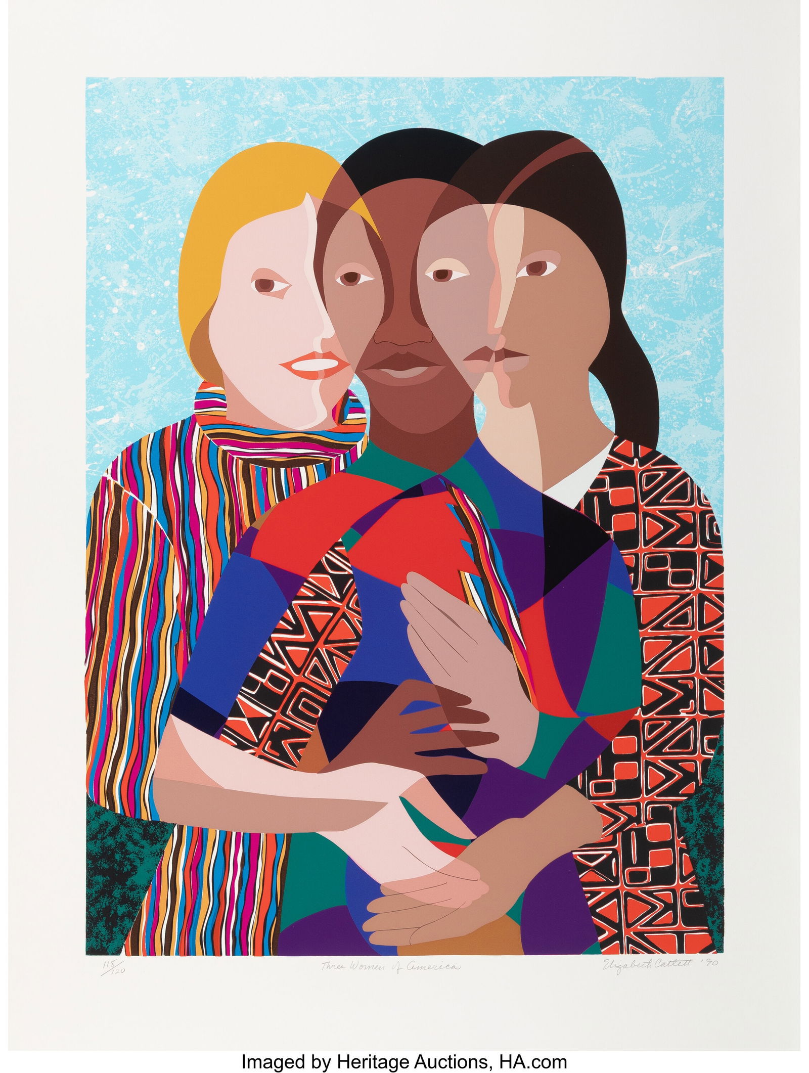 Elizabeth Catlett (1915-2012) Three Women in Ame (1 of 1)