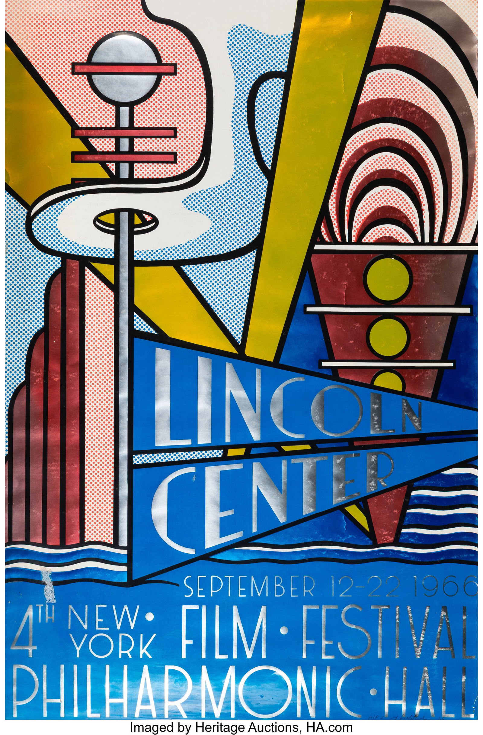 Roy Lichtenstein (1923-1997) Lincoln Center Post (1 of 3)