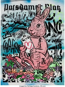 42003&colon; Aiko &lpar;b&period; 1975&rpar; Bunny&comma; 2015 Screenprint and spray