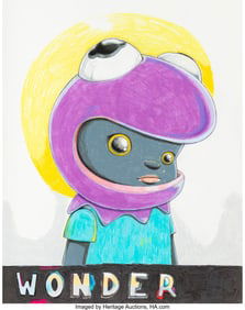 42040&colon; Hebru Brantley &lpar;b&period; 1981&rpar; Wonder&comma; 2022 Pencil on 