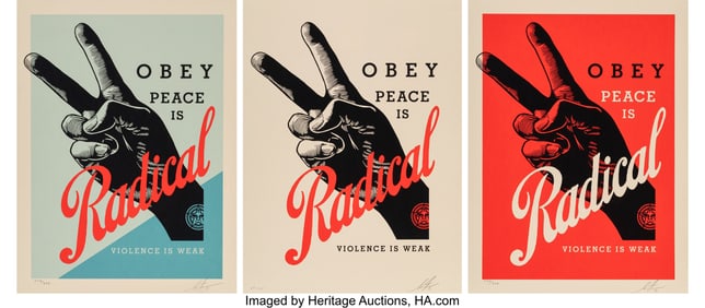 42119&colon; Shepard Fairey &lpar;b&period; 1970&rpar; Obey Radical Peace &lpar;Cre