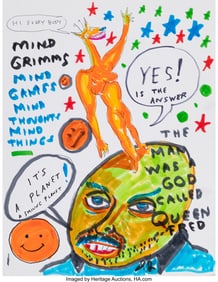 42177&colon; Daniel Johnston &lpar;1961-2019&rpar; Untitled Ink on wove