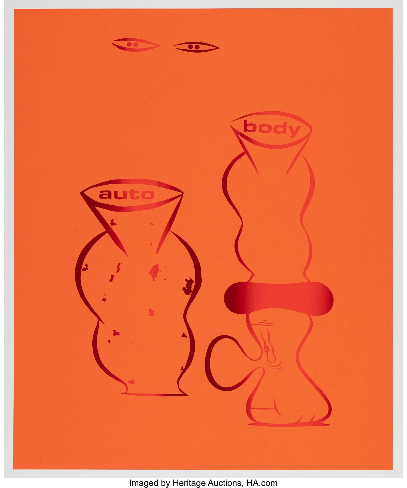 Barry McGee (b. 1966) Auto Body, 2018 Lithograph: Barry McGee (b. 1966) Auto Body, 2018 Lithograph in colors on wove paper 24 x 18 inches (61.0 x 45.7 cm) (sheet) Ed. 13/60 Signed an