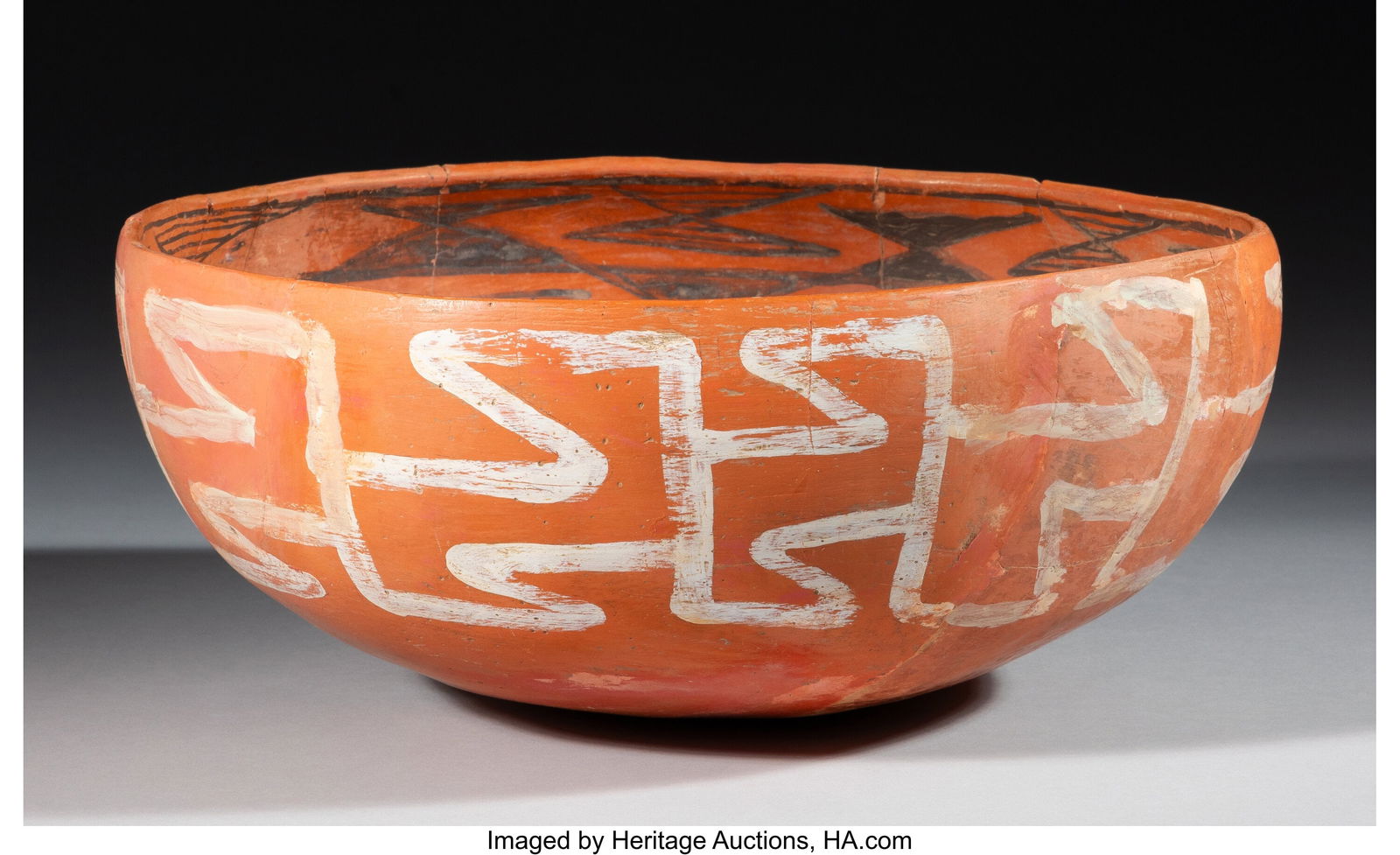 A Large Anasazi Polychrome Bowl 5-1/2 x 12-1/2 i (1 of 3)