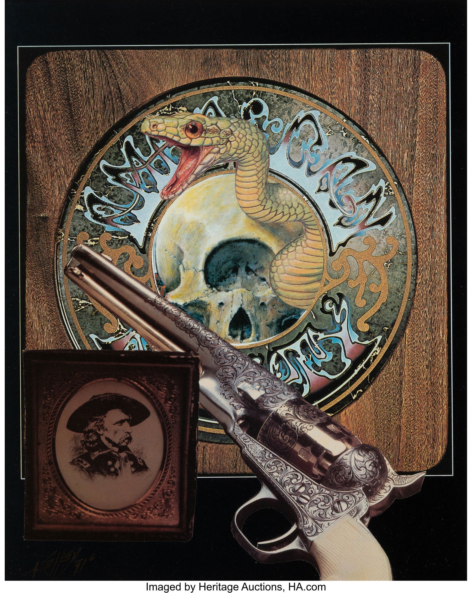 Alton Kelley (American, 1940-2008) Dead and the: Alton Kelley (American, 1940-2008) Dead and the West, 1991 Collage on paper 8 x 10 inches (20.3 x 25.4 cm) (sheet) Signed and dated lower left&c