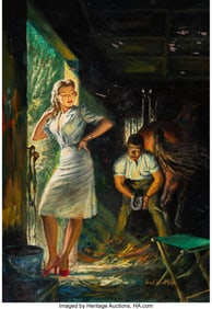 18131&colon; Walter Popp &lpar;American&comma; 1920-2002&rpar; Stable Boy pap