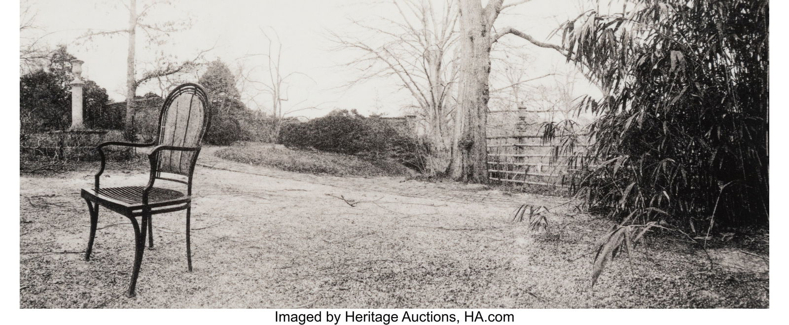 Allan Janus (American, b. 1951) Dumbarton Chair;: Allan Janus (American, b. 1951) Dumbarton Chair; Untitled (Trio in Parking Lot) (2 works), 1979 Gelatin silver prints 2-1/4 x 5-1/4 inches