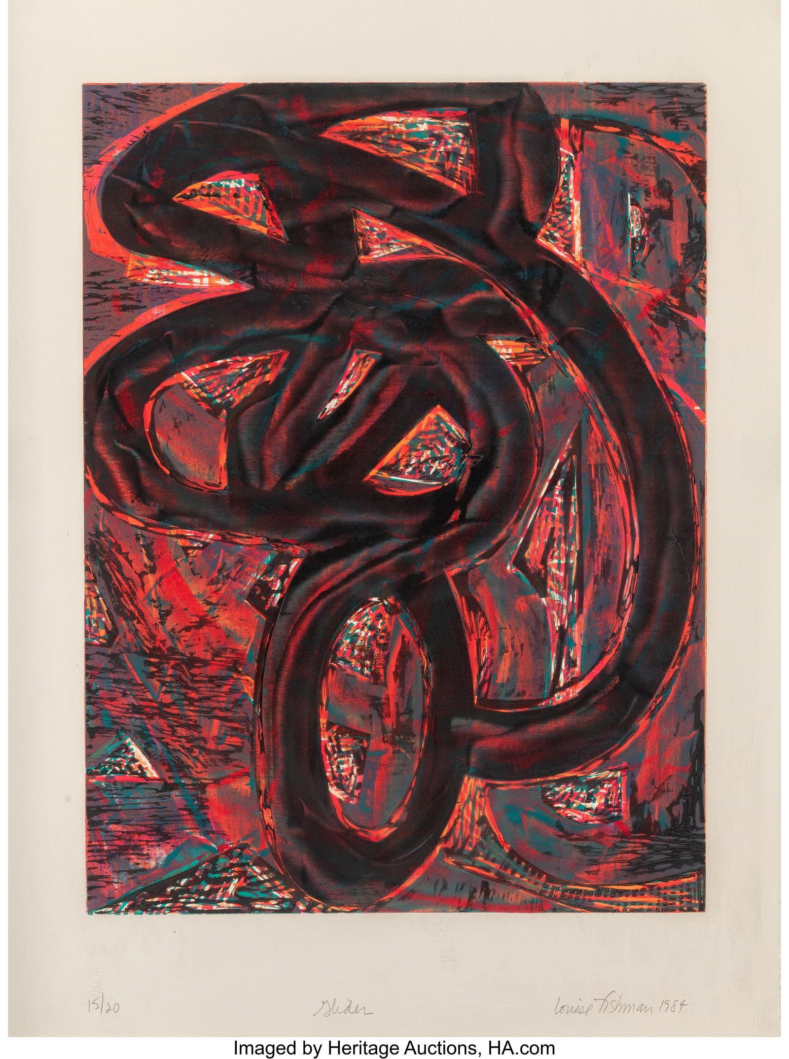 Louise Fishman (1939-2021) Glider, 1984 Woodcut (1 of 2)