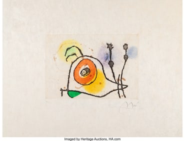 40007&colon; Joan Miró &lpar;1893-1983&rpar; Escargot enjoue&comma; 1973 Etc