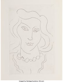 40045&colon; Henri Matisse &lpar;1869-1954&rpar; Tête de jeune femme a
