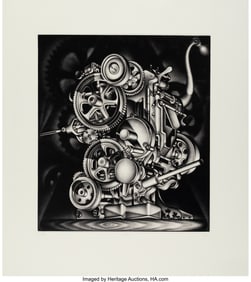 40059&colon; Carol Wax &lpar;b&period; 1953&rpar; Machina&comma; 1996 Mezzotint on w