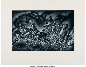 40060&colon; Carol Wax &lpar;b&period; 1953&rpar; Estampede&comma; 2002 Mezzotint en