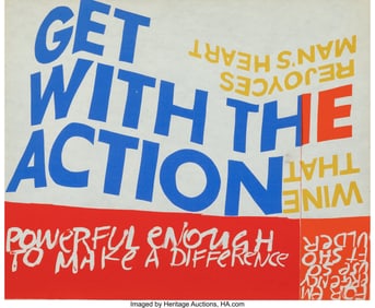 40072&colon; Corita Kent &lpar;b&period; 1918-1986&rpar; GET WITH THE ACTION&comma;