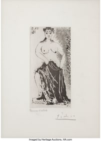40090&colon; Pablo Picasso &lpar;1881-1973&rpar; Une maja posant sur un