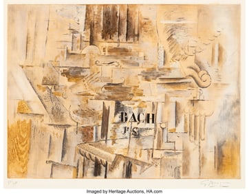40091&colon; After Georges Braque  Hommage à J&period; S&period; Bach Etch