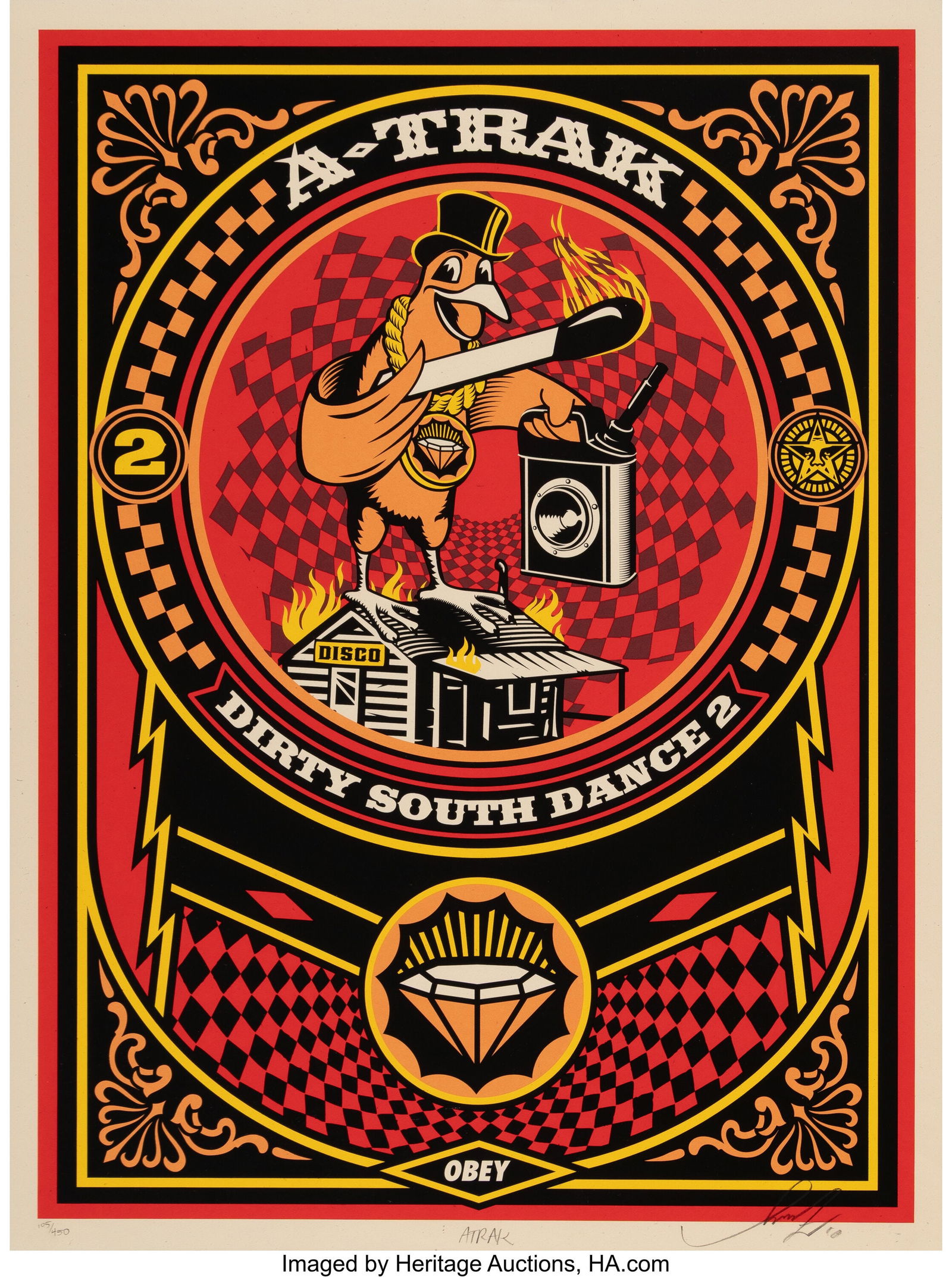 Shepard Fairey (b. 1970) A-Trak Dirty South Danc (1 of 1)
