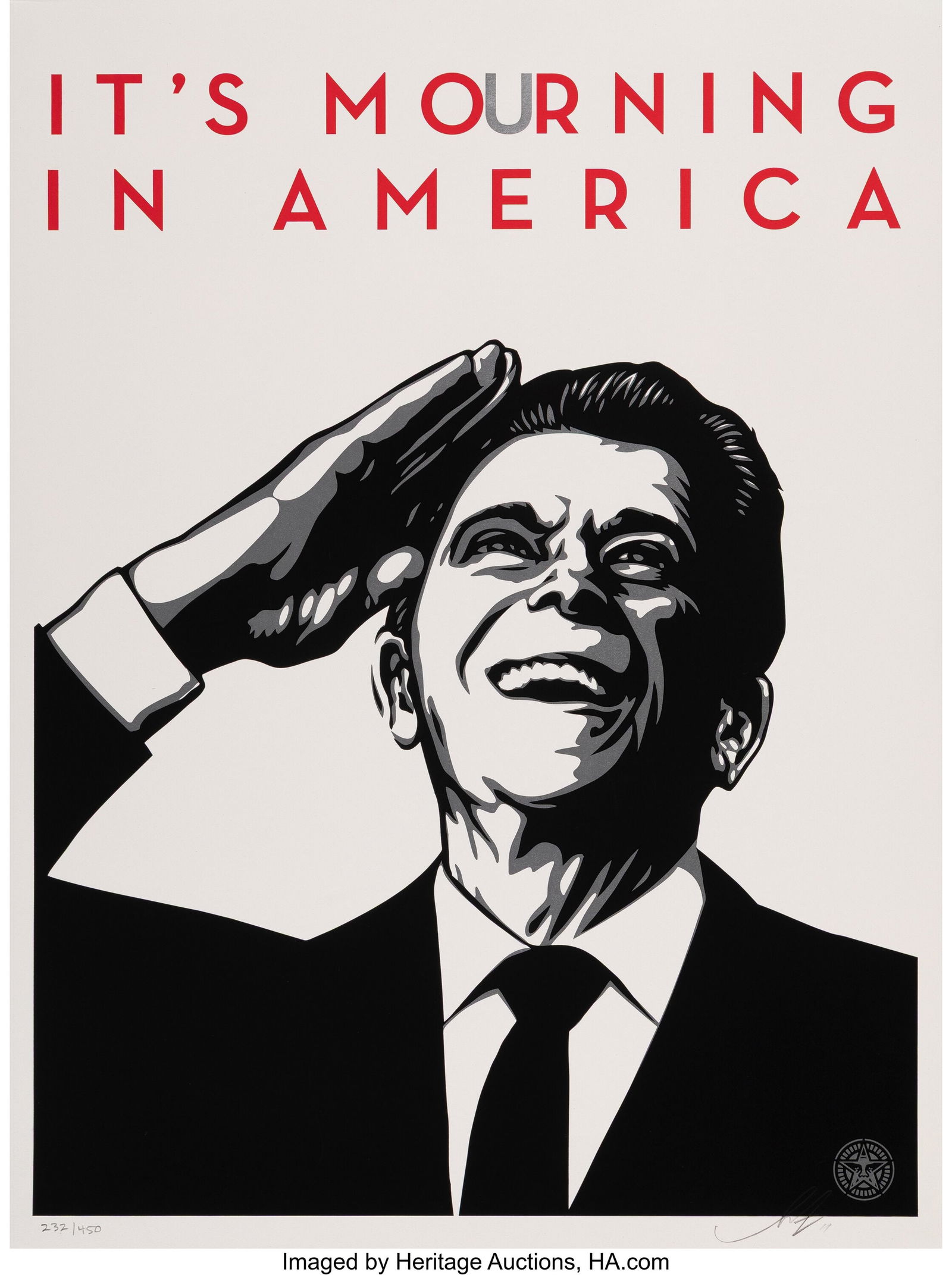 Shepard Fairey (b. 1970) It's Mourning in Americ (1 of 1)