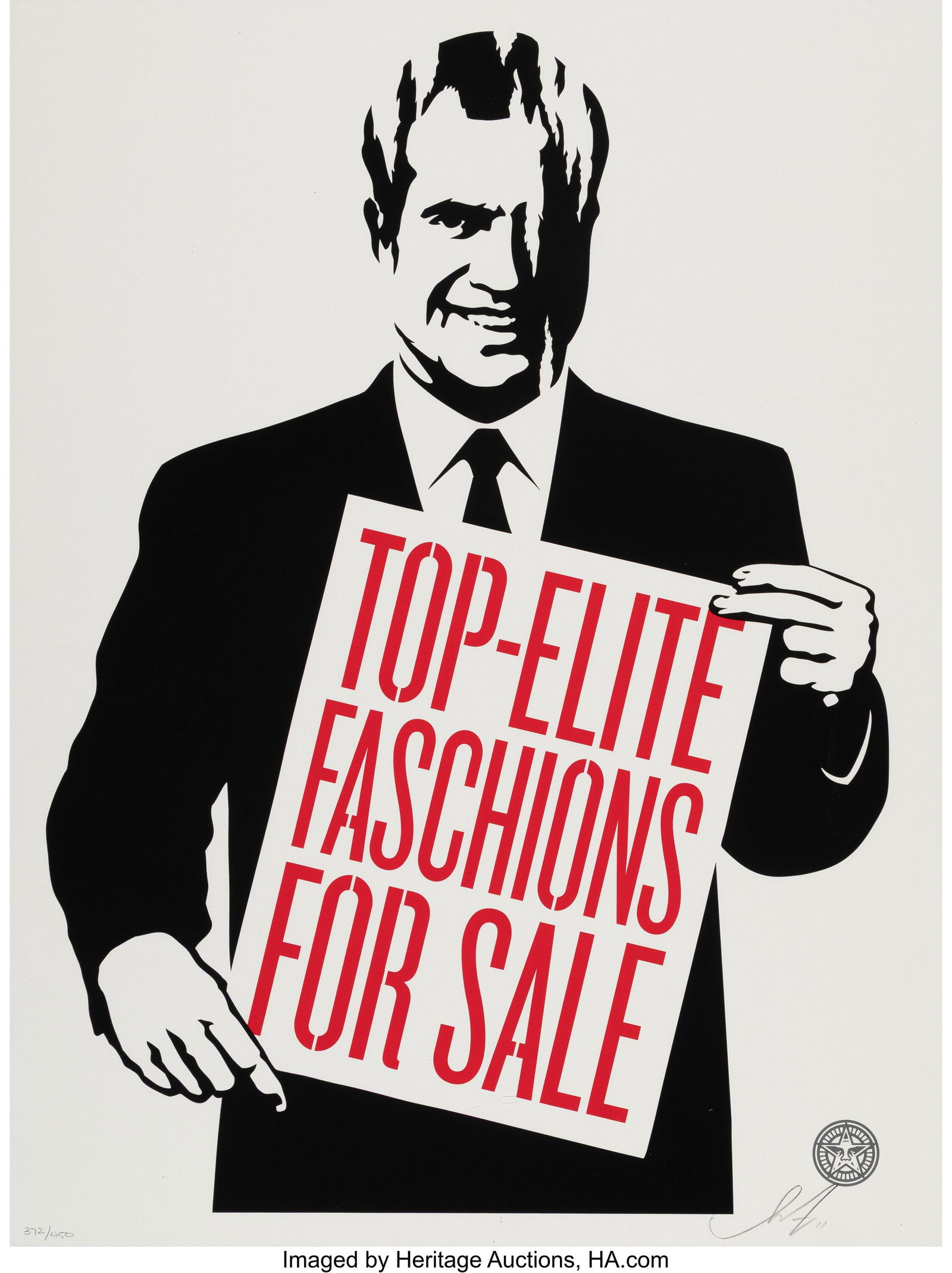 Shepard Fairey (b. 1970) Top-Elite Faschions For (1 of 1)