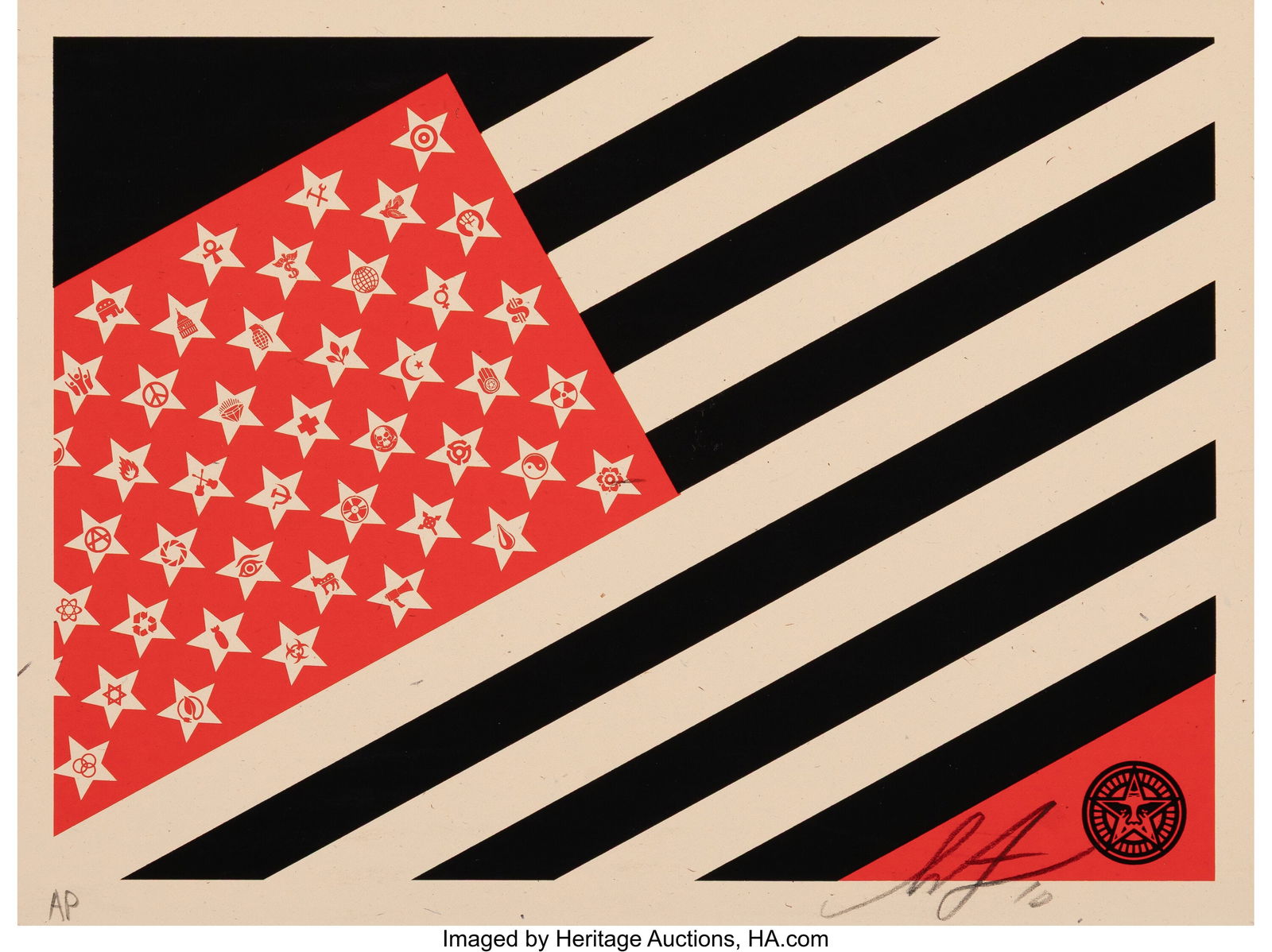 Shepard Fairey (b. 1970) May Day Flag (Small), 2 (1 of 1)