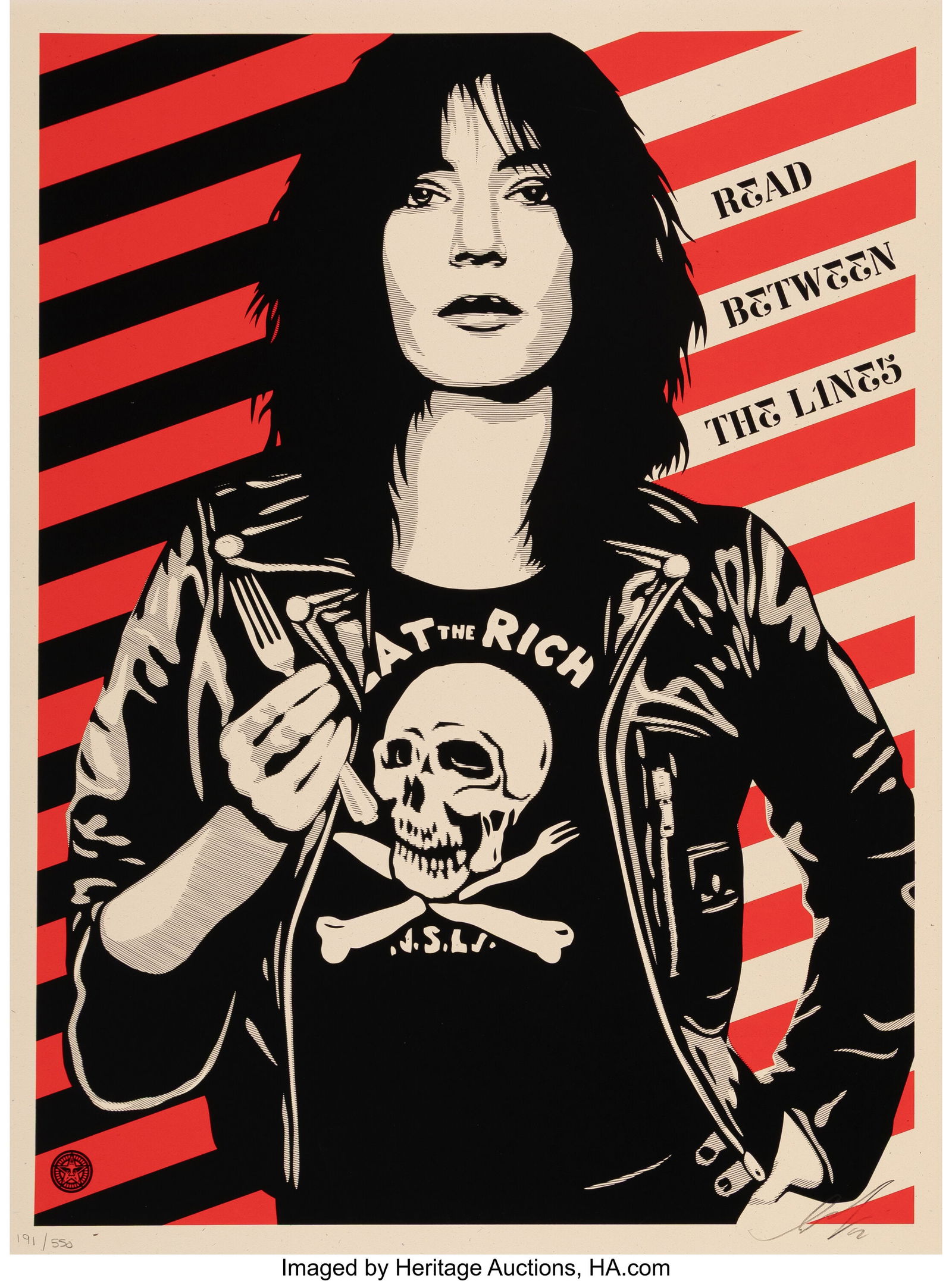 Shepard Fairey (b. 1970) Eat The Rich, 2012 Scre (1 of 1)