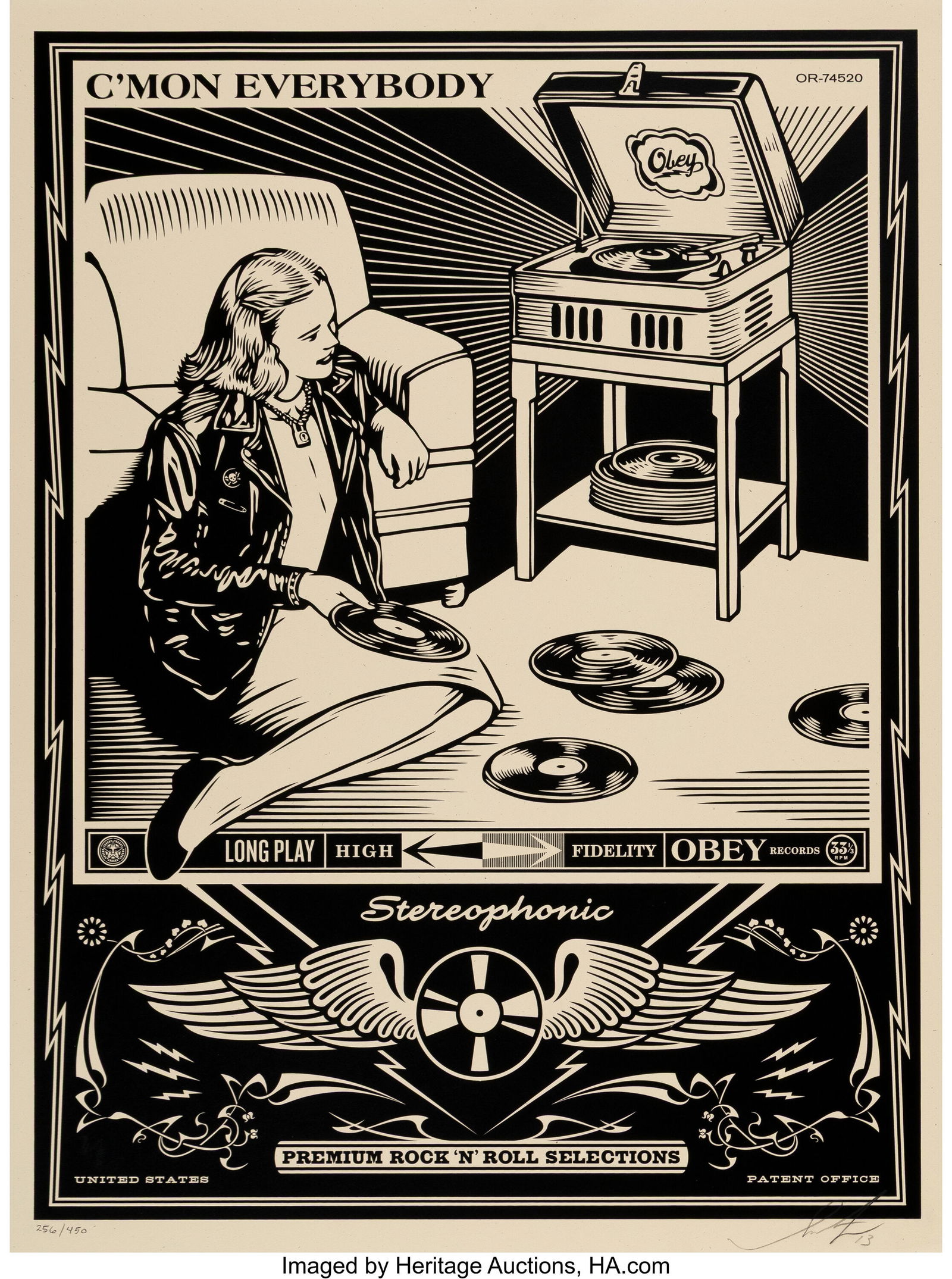 Shepard Fairey (b. 1970) C'mon Everybody, 2013 S (1 of 1)