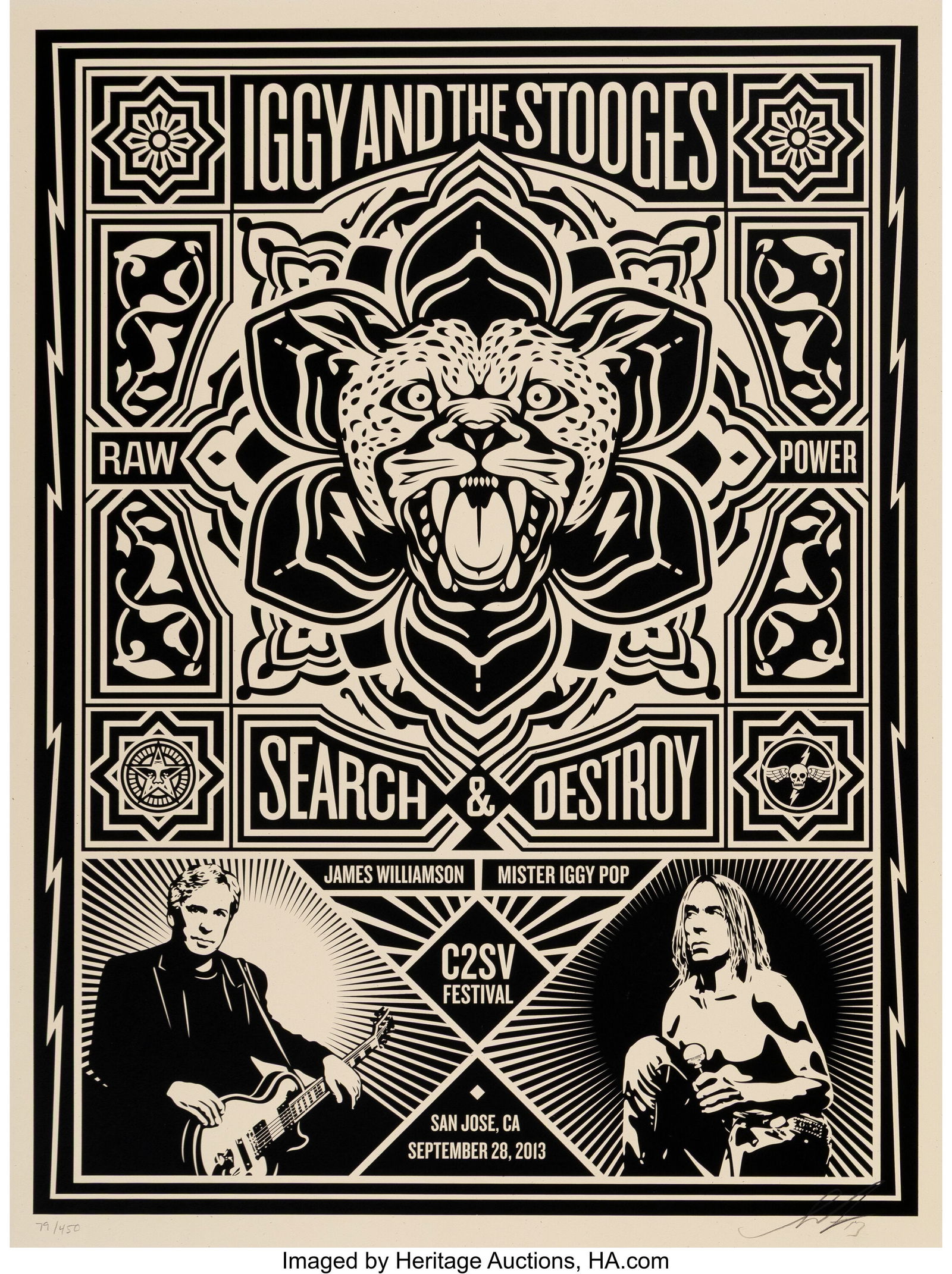 Shepard Fairey (b. 1970) Iggy & The Stooges, 201 (1 of 1)