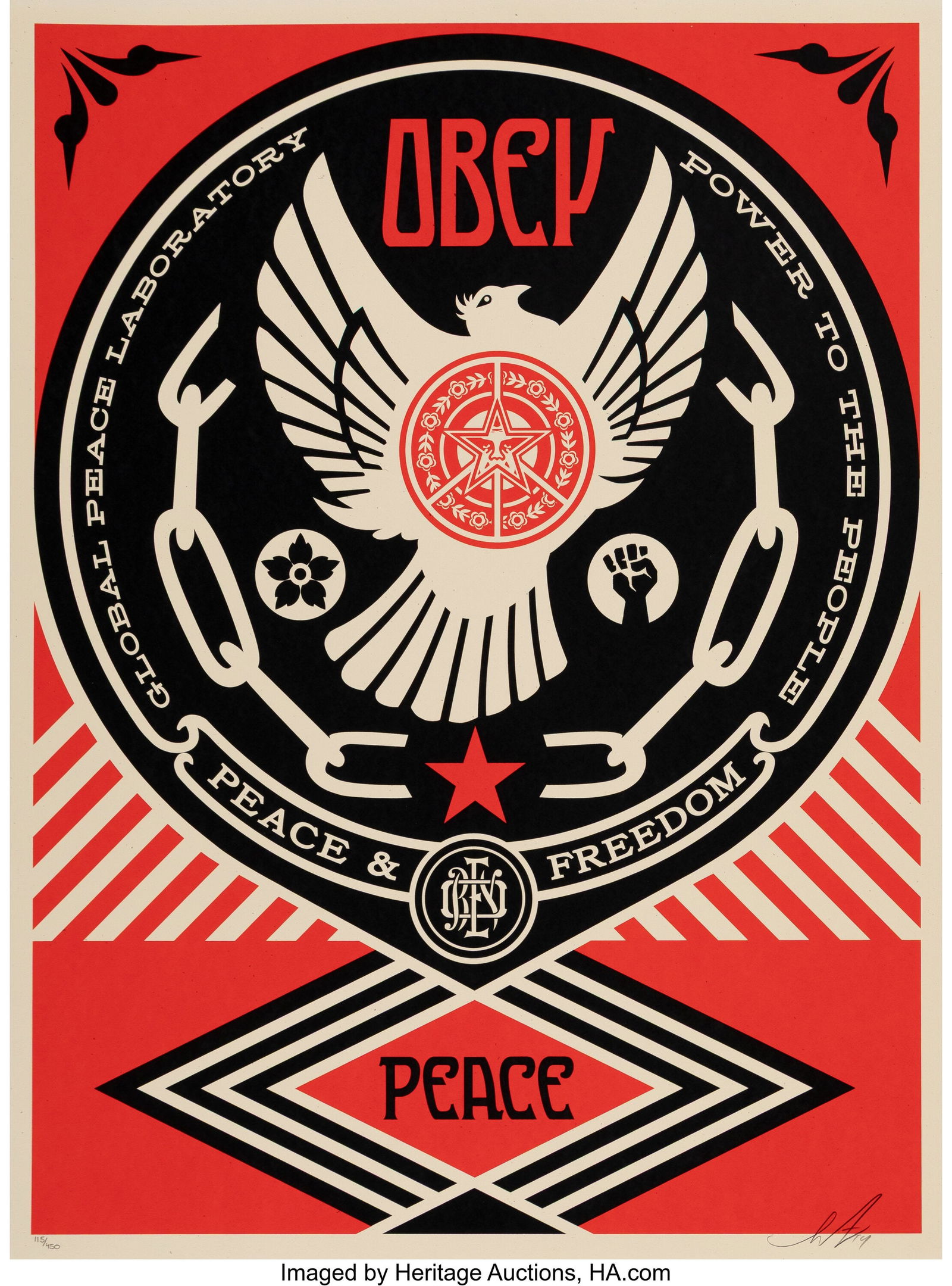 Shepard Fairey (b. 1970) Peace & Freedom Dove, 2 (1 of 1)