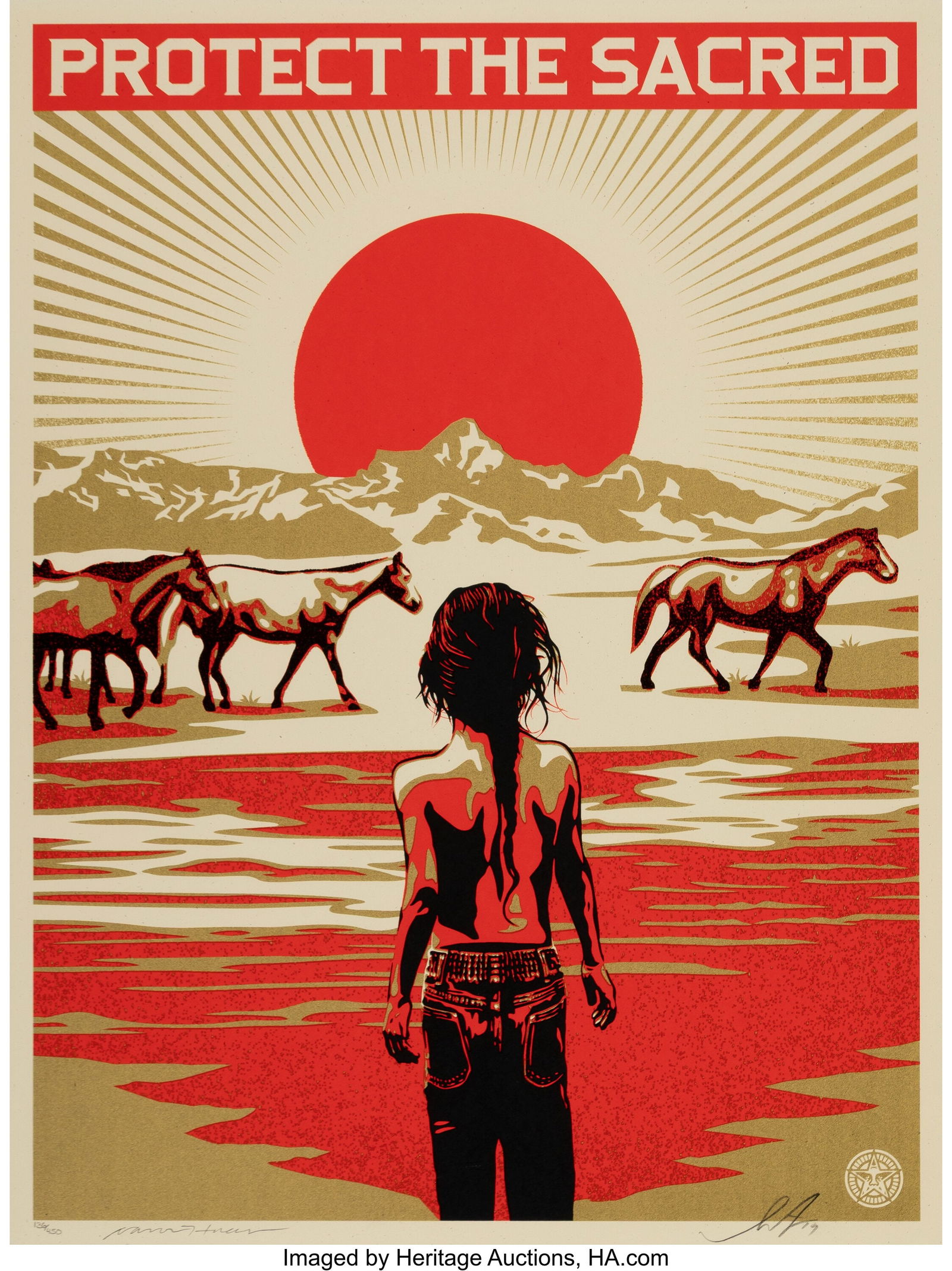 Shepard Fairey (b. 1970) Protect the Sacred, 201 (1 of 1)