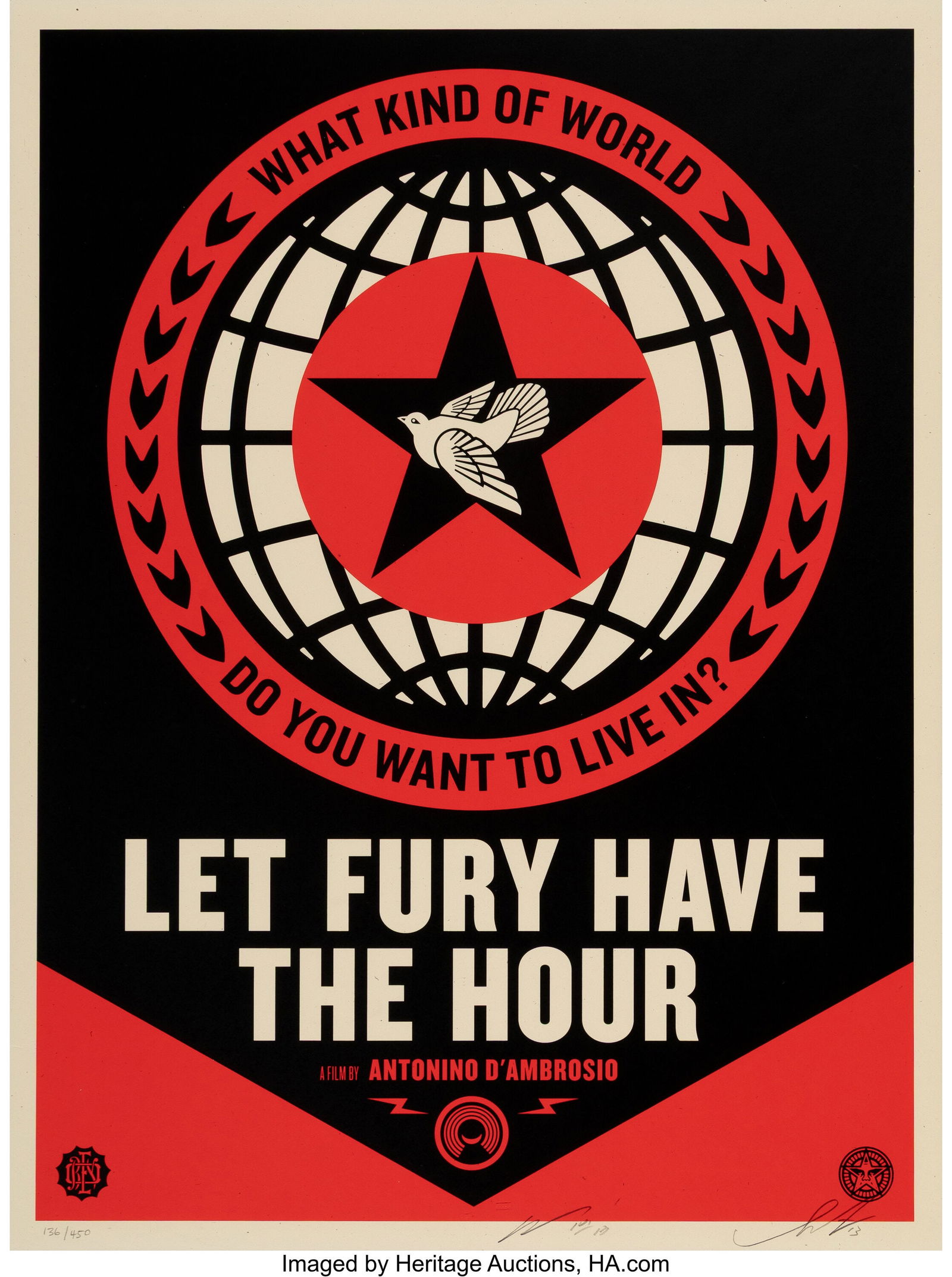 Shepard Fairey (b. 1970) Let Fury Have The Hour (1 of 1)