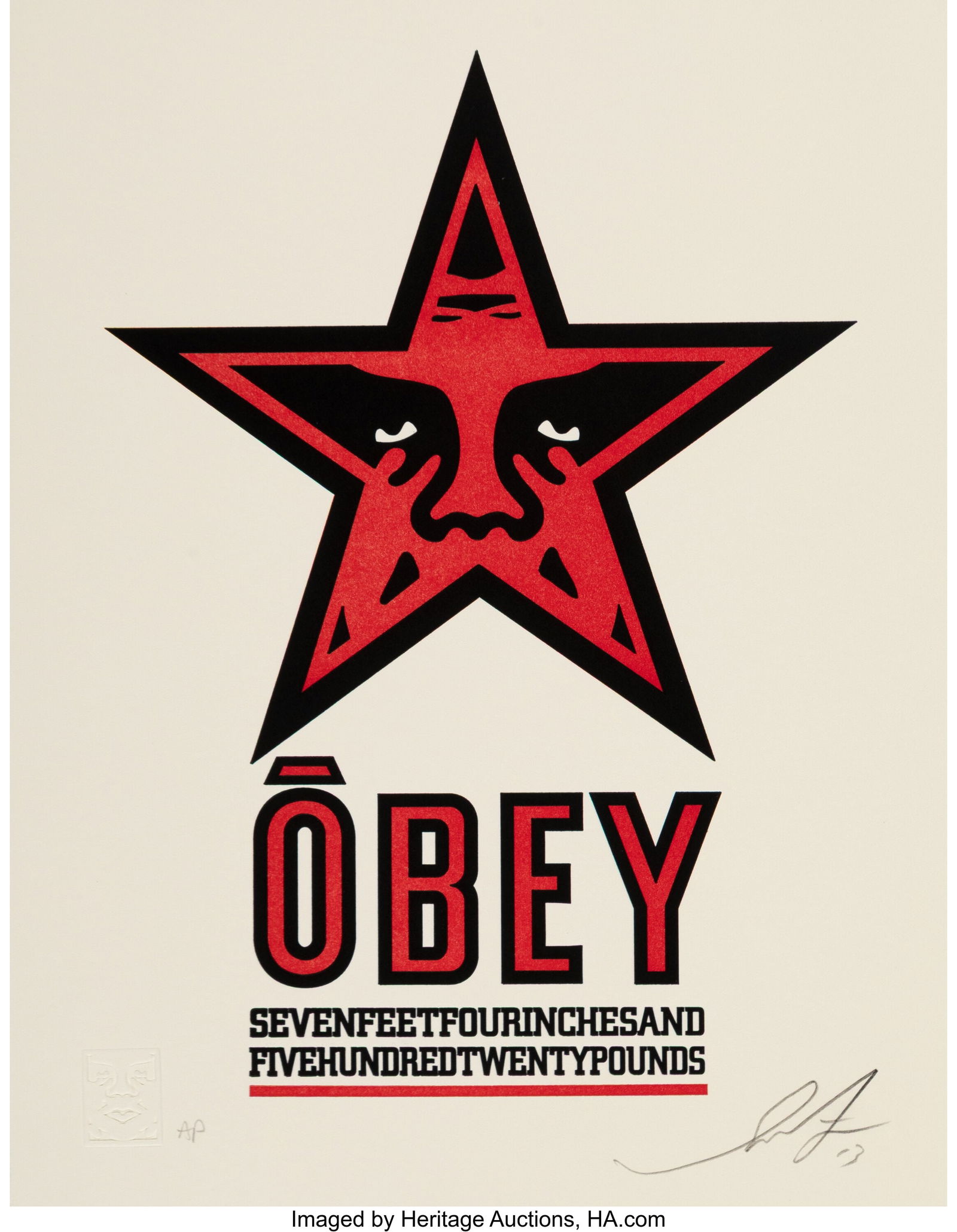 Shepard Fairey (b 1970) Obey Star Letterpress, 2 (1 of 2)
