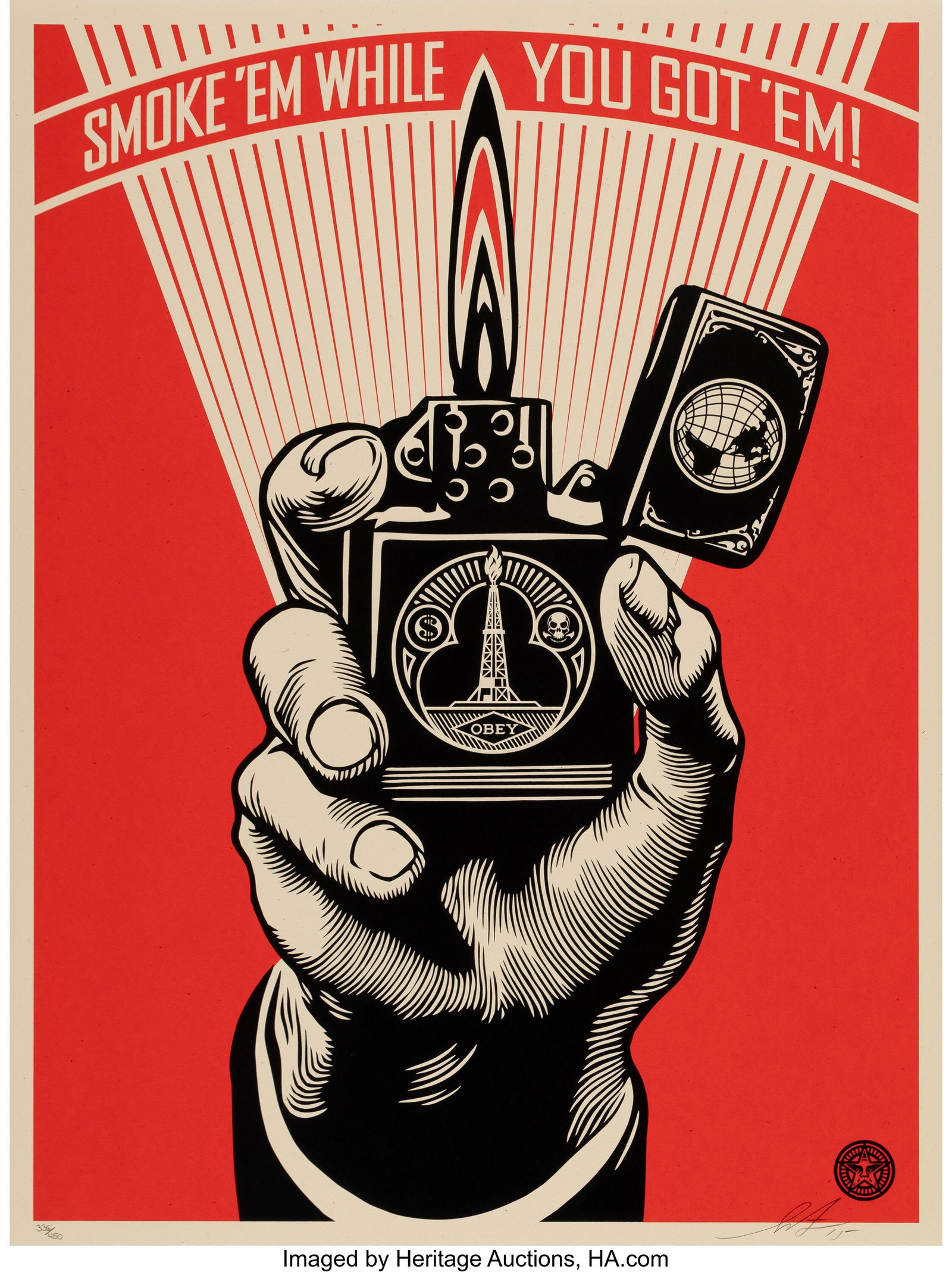 Shepard Fairey (b. 1970) Smoke 'Em While You Got (1 of 1)